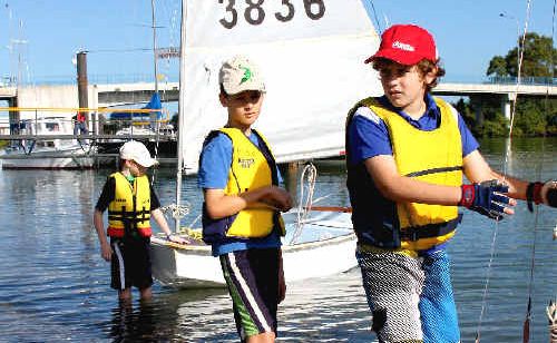 New sailors test out their skills on Auckland Creek at series end. New sailors test out their skills on Auckland Creek at series end.